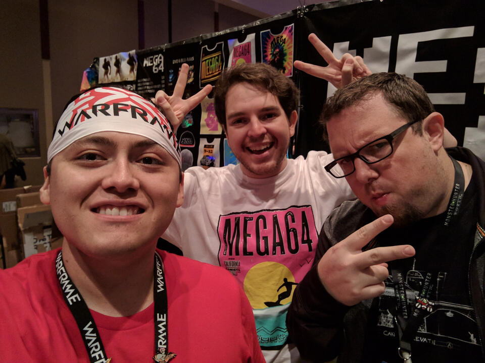 Selfie con los chicos de Mega64 en Pax West 2017